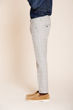 Torino pantalone chino uomo stampa galles con filato moro slim fit