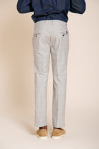 Torino pantalone chino uomo stampa galles con filato moro slim fit