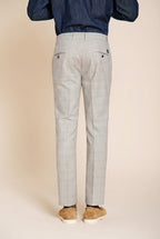 Torino pantalon chino homme imprimé Prince de Galles avec fil foncé slim fit