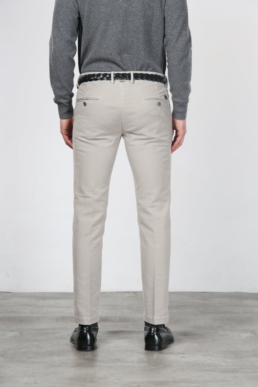 Torino pantalone chino uomo in velluto 1000 righe slim fit ①