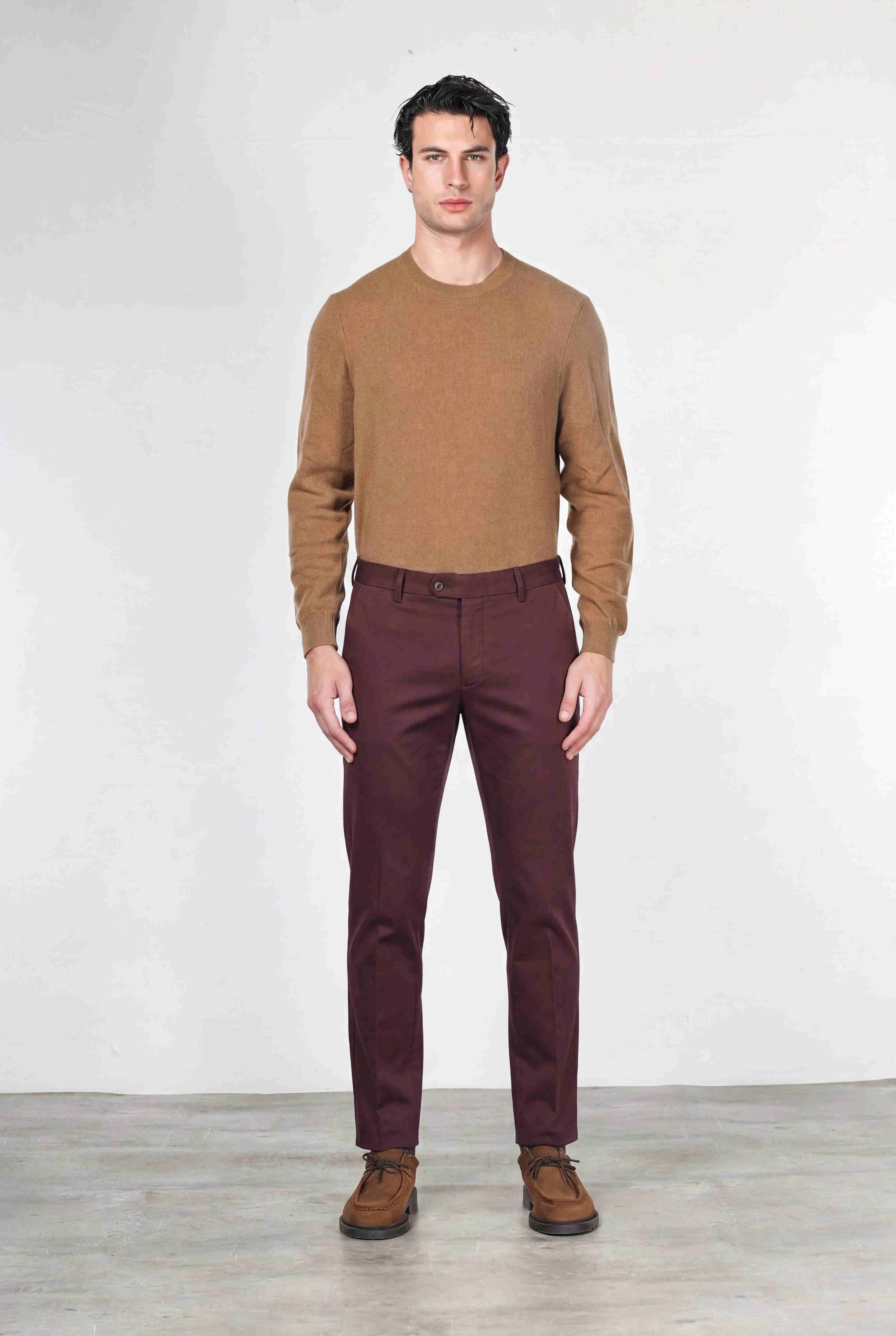 Torino Flex Chinohose für Herren aus Satin, Slim Fit ①