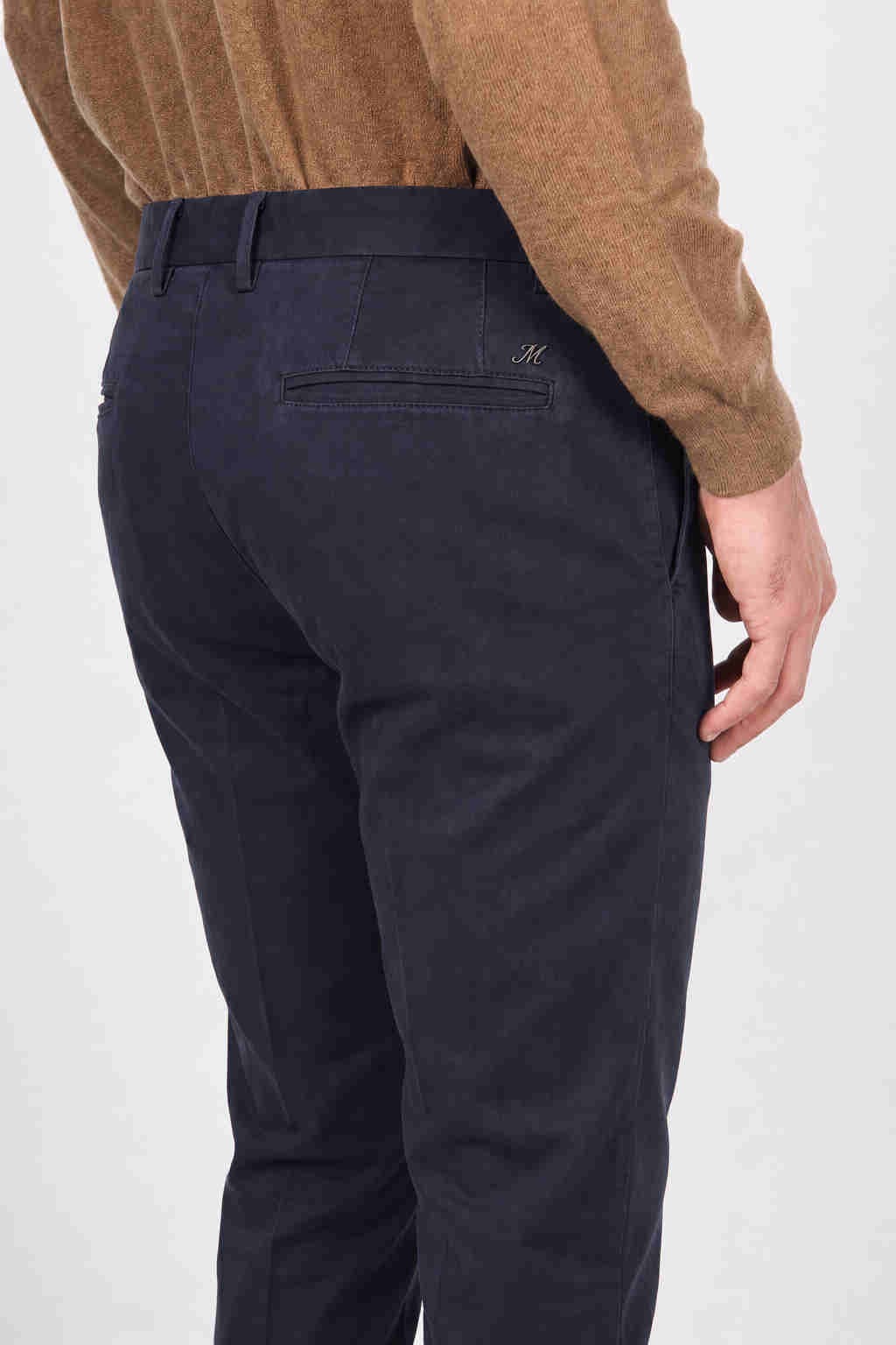 Torino Flex pantalone chino uomo in raso slim fit ①