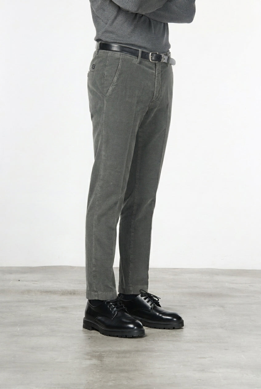 Torino men’s chino pants in 1000-wale corduroy, slim fit ①