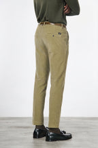 Torino pantalone chino uomo in velluto 1000 righe slim fit ①
