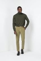 Torino pantalone chino uomo in velluto 1000 righe slim fit ①