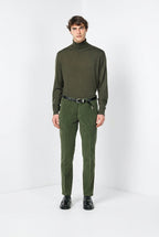 Torino pantalone chino uomo in velluto 1000 righe slim fit ①