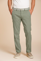 Torino Oxford Herren Chinohose aus Twill aus Leinen und Baumwolle slim fit