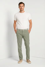 Torino Oxford men's chino pants in linen and cotton twill slim fit
