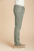 Torino Oxford Herren Chinohose aus Twill aus Leinen und Baumwolle slim fit