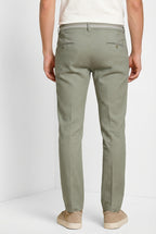 Torino Oxford men's chino pants in linen and cotton twill slim fit