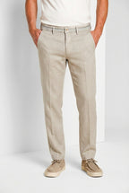 Torino Oxford pantalone chino uomo in twill di lino e cotone slim fit