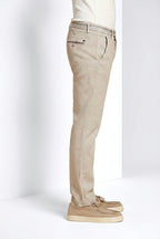 Torino Oxford pantalone chino uomo in twill di lino e cotone slim fit