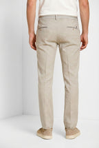Torino Oxford pantalone chino uomo in twill di lino e cotone slim fit