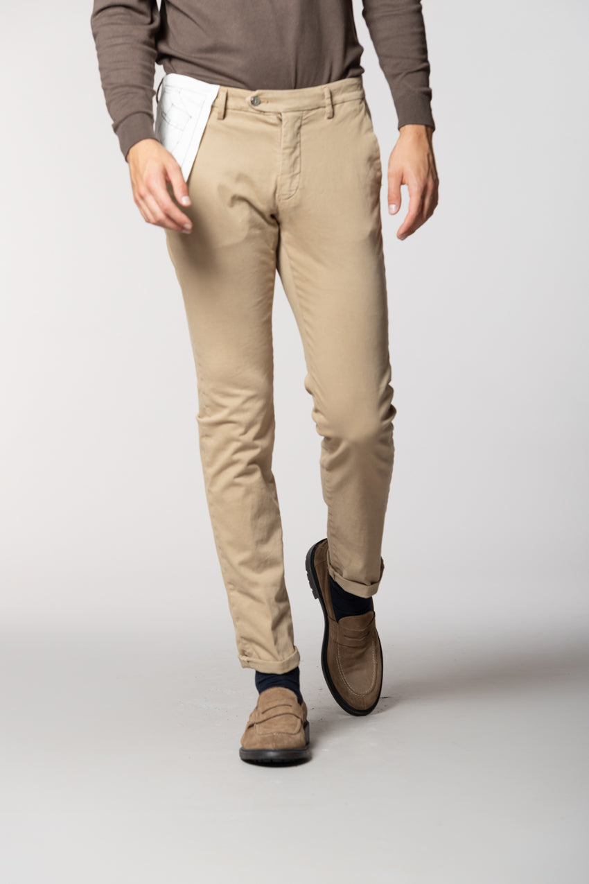 Torino Flex men's chino pants in satin slim fit