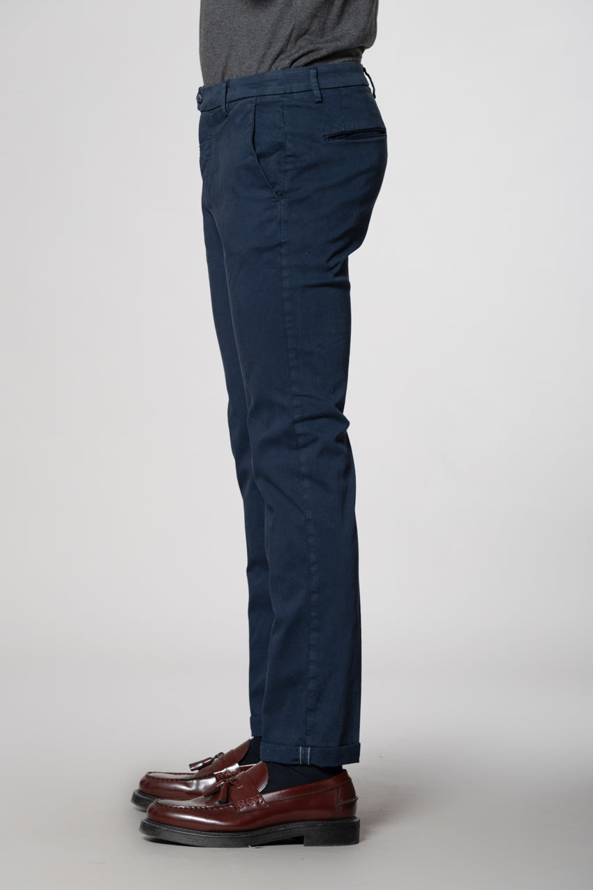 Torino Flex pantalone chino uomo in raso slim fit
