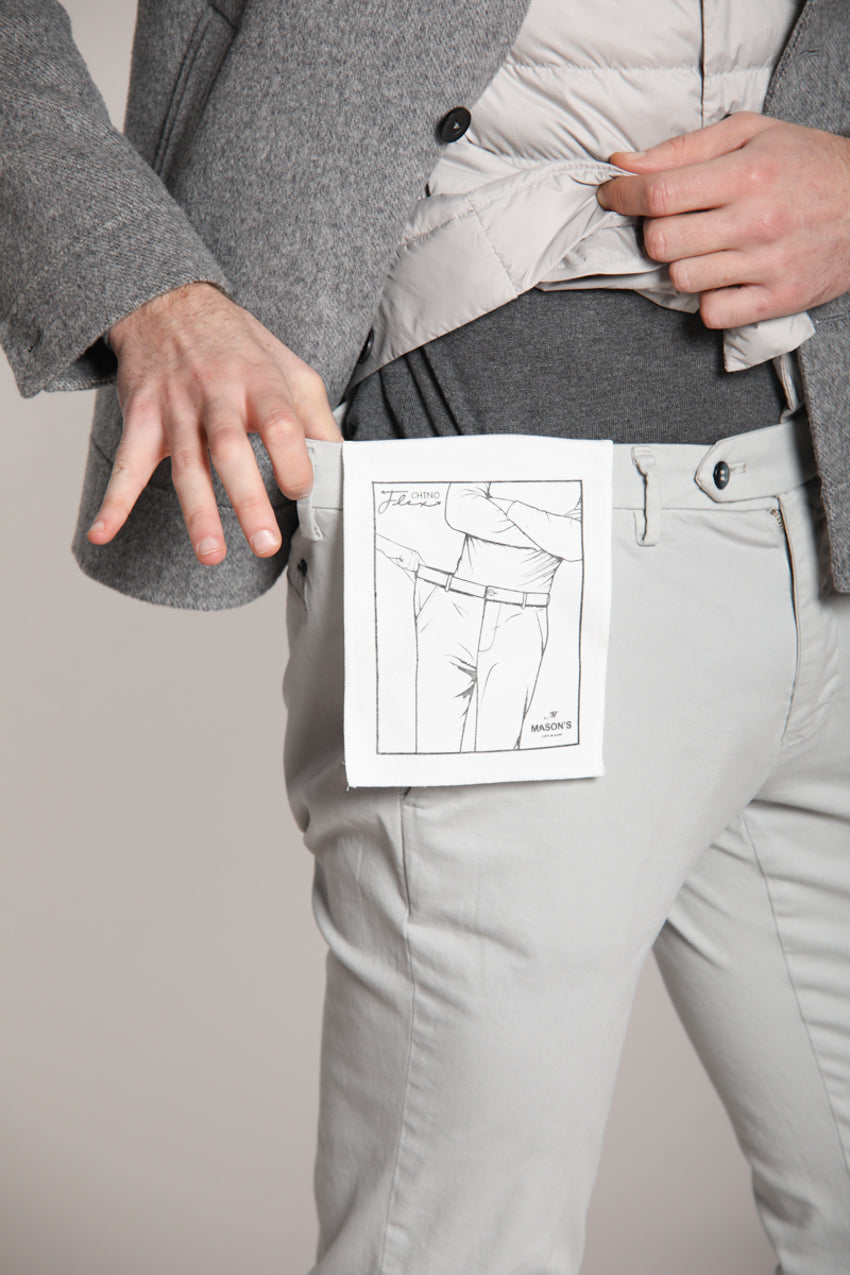 Foto 5 Torino Flex pantalone chino uomo in raso slim fit