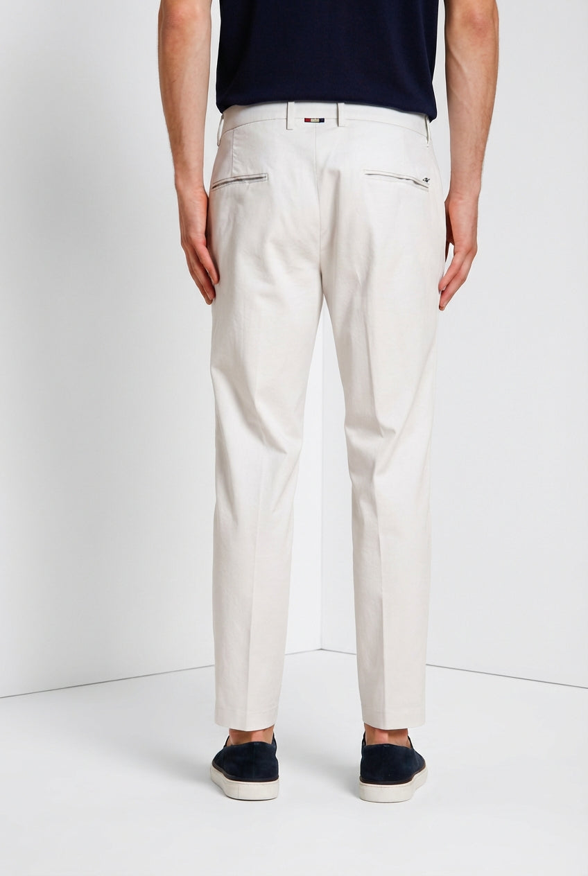 Torino Flex pantalon chino homme en gabardine stretch slim fit ①