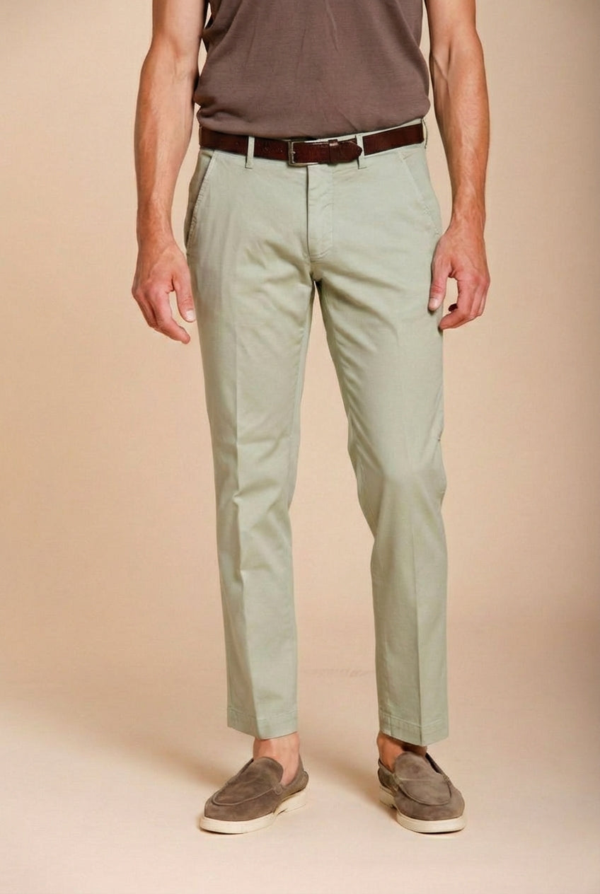 Torino Flex men's chino pants in stretch gabardine slim fit ①