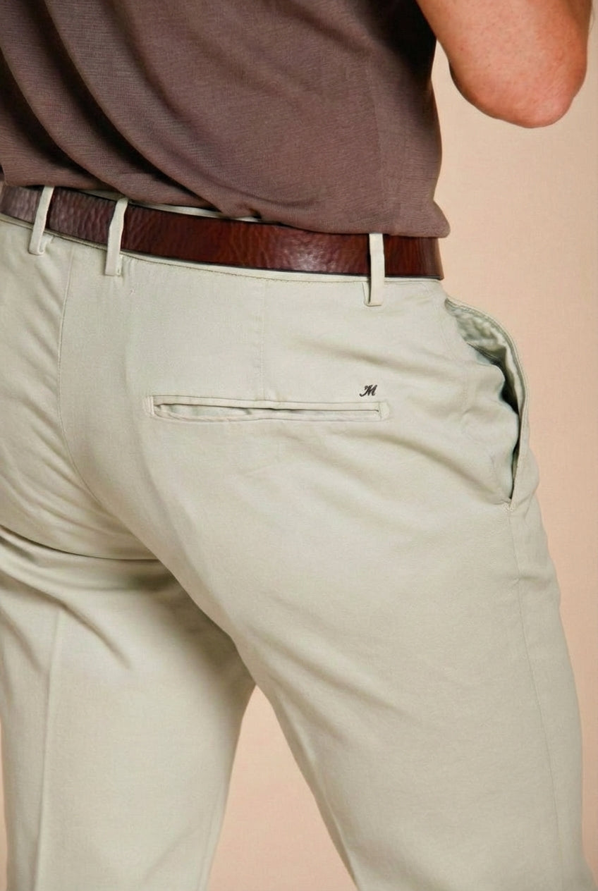 Torino Flex men's chino pants in stretch gabardine slim fit ①