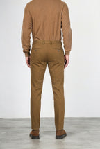 Torino Flex men’s chino pants in satin, slim fit ①