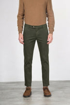 Torino Flex men’s chino pants in satin with slim fit ①