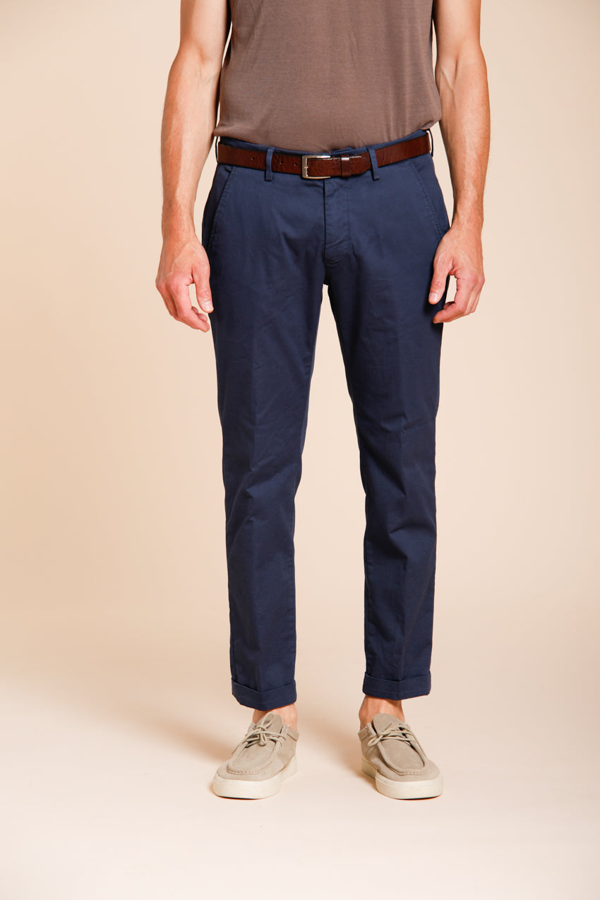 Torino Flex men's chino pants in stretch gabardine slim fit ①