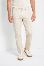 Torino Flex pantalon chino homme en gabardine stretch slim fit ①