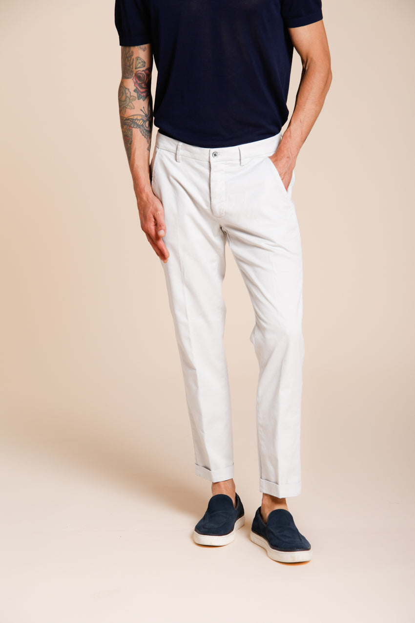 Torino Flex men's chino pants in stretch gabardine slim fit ①