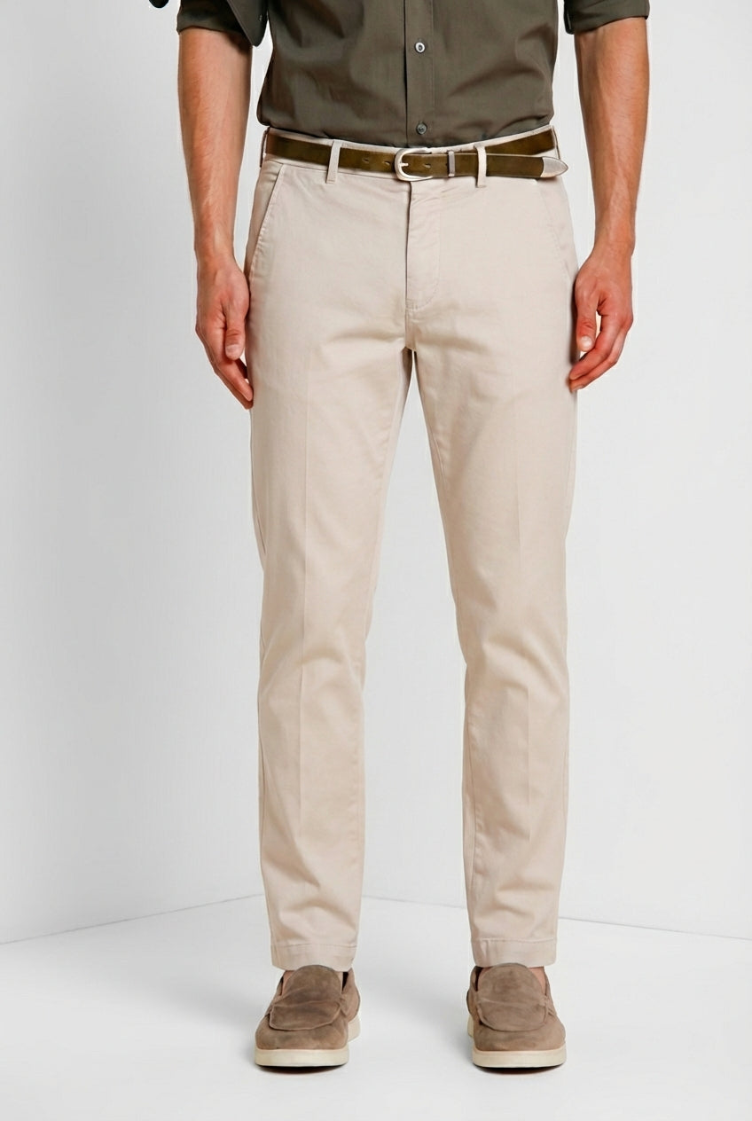 Torino Flex men's chino pants stretch gabardine slim fit ①