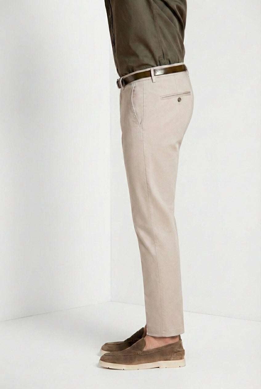 Torino Flex men's chino pants stretch gabardine slim fit ①