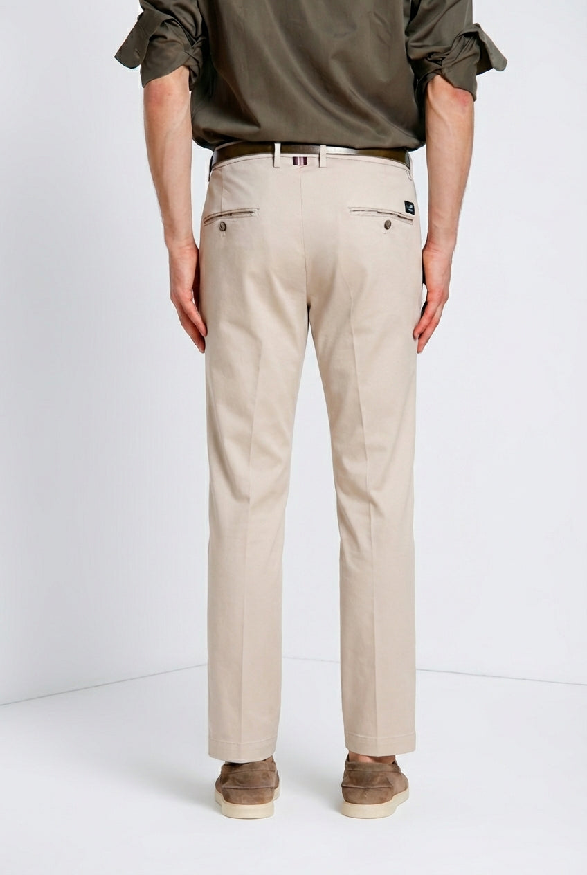 Torino Flex men's chino pants stretch gabardine slim fit ①