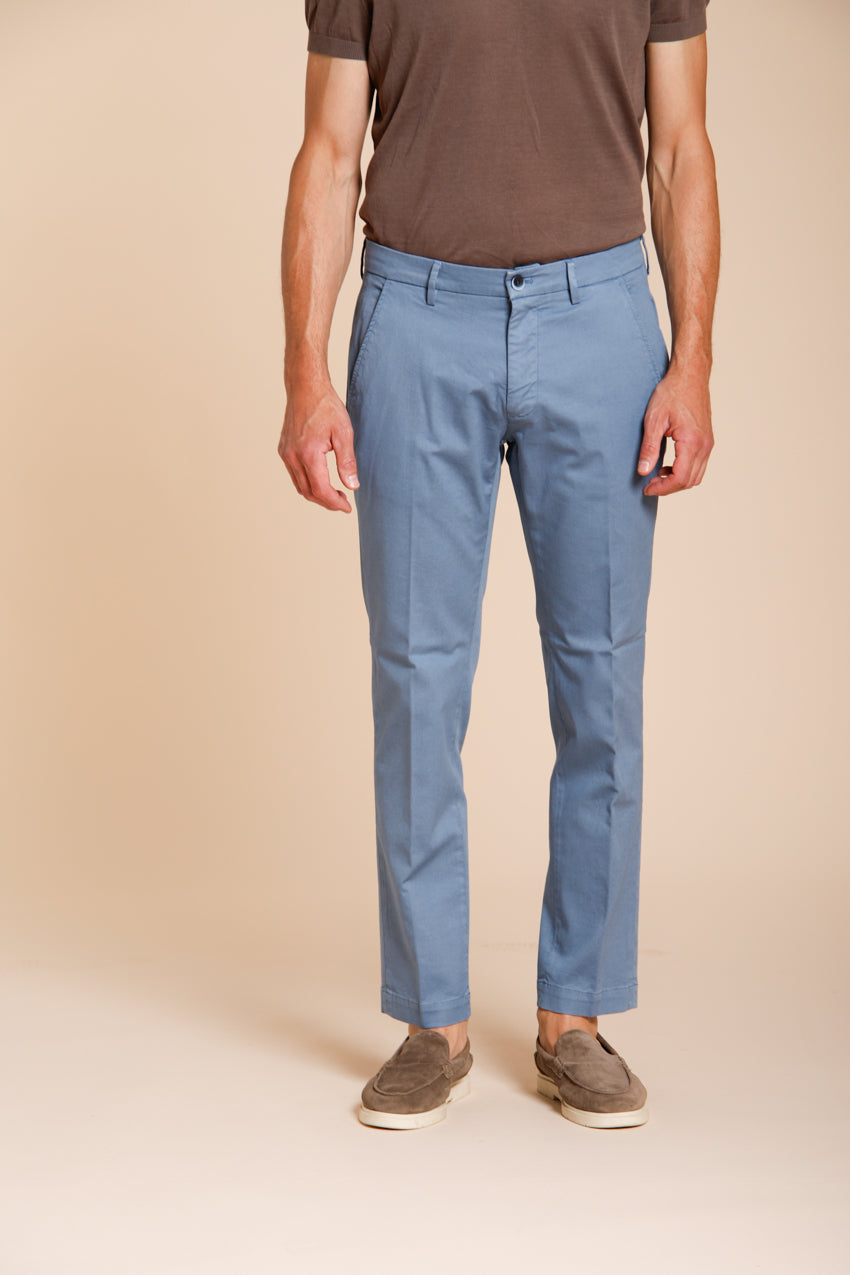 Torino Flex pantalone chino uomo in gabardina stretch slim fit ①