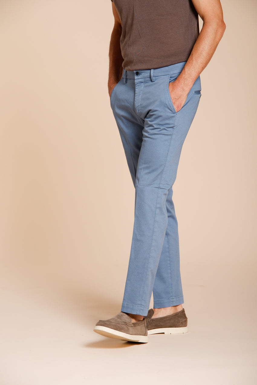 Torino Flex pantalone chino uomo in gabardina stretch slim fit ①