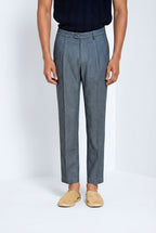 Torino 1 Pinces Flex pantalon chino homme en coton Prestige armure œil-de-perdrix slim fit