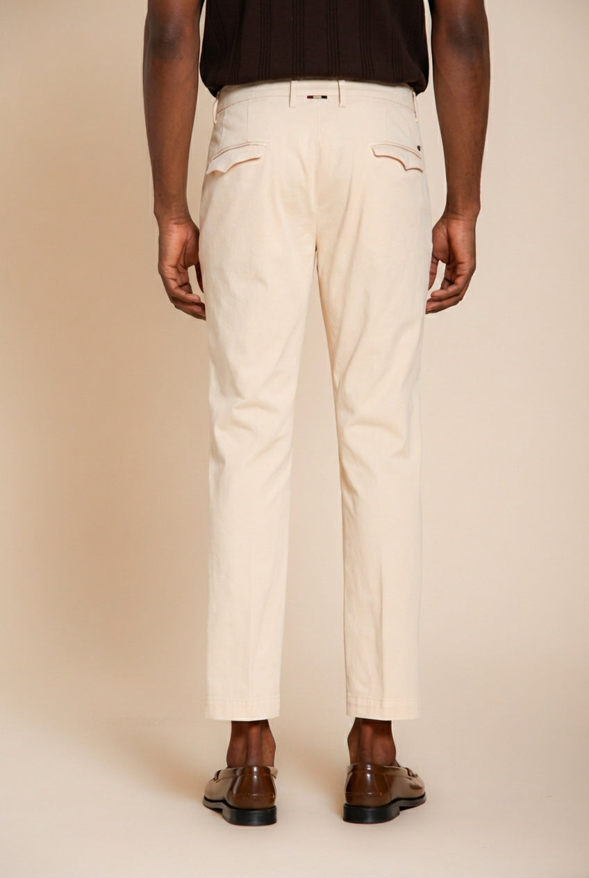Torino 1 Pinces Flex pantalone chino uomo in gabardina super stretch slim fit