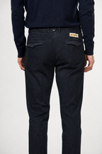 Torino 1 Pinces Flex men’s chino pants in cotton and cashmere twill with slim fit