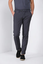 Torino City Icon Flex men's chino pants in stretch cotton and linen cavallery slim fit