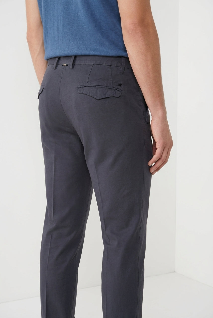 Torino City Icon Flex Hose Chino Herren aus Stretch-Baumwoll- und Leinen-Cavallery slim fit