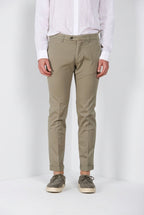 Torino City Icon Flex men's chino pants in stretch cotton and linen cavalry slim fit