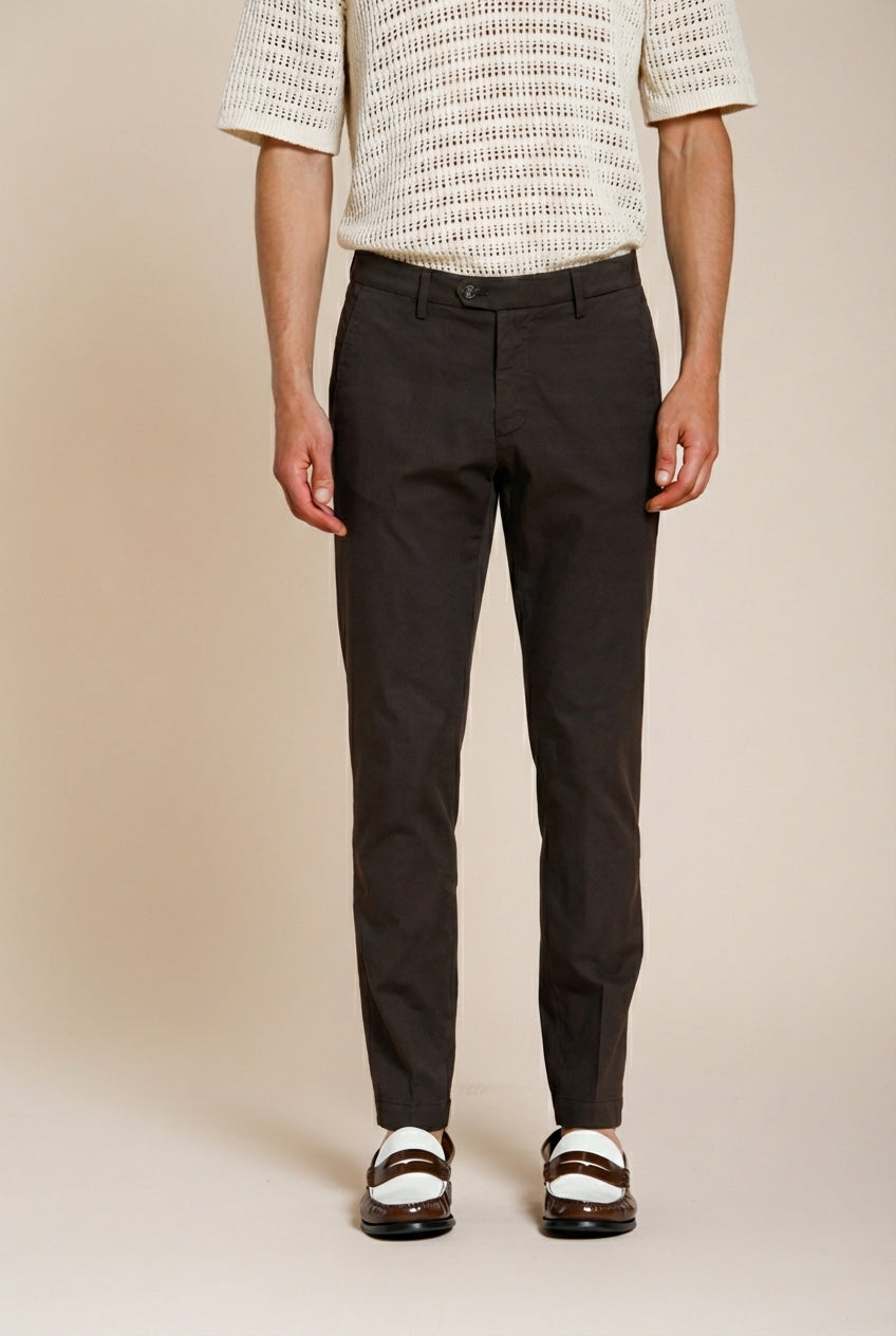 Torino City Icon Flex Hose Chino Herren aus Cavallery aus Baumwolle und Leinen Stretch slim fit