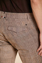 Torino City Hose Chino Herren Glencheck-Muster slim fit