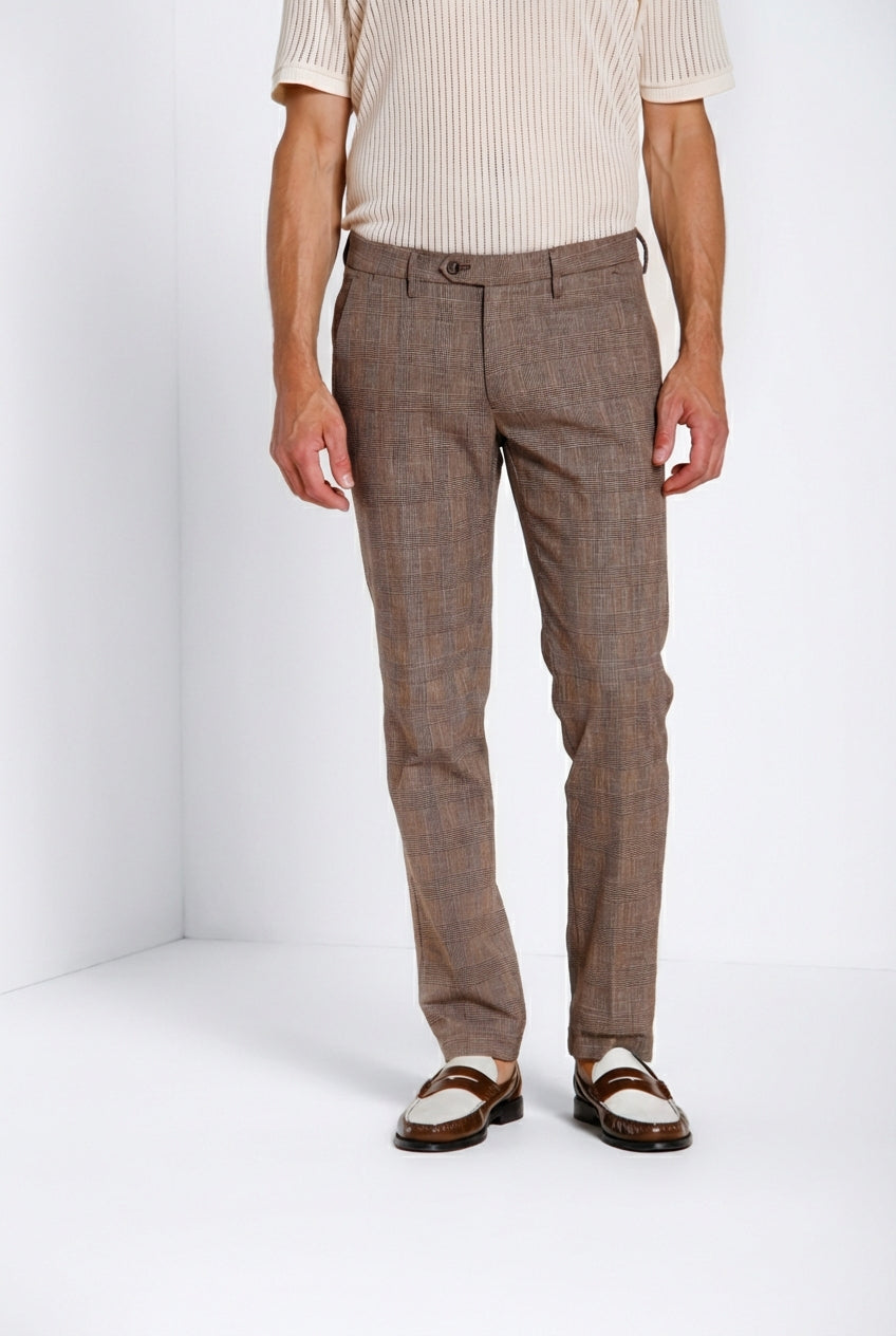 Torino City pantalone chino uomo stampa galles slim fit