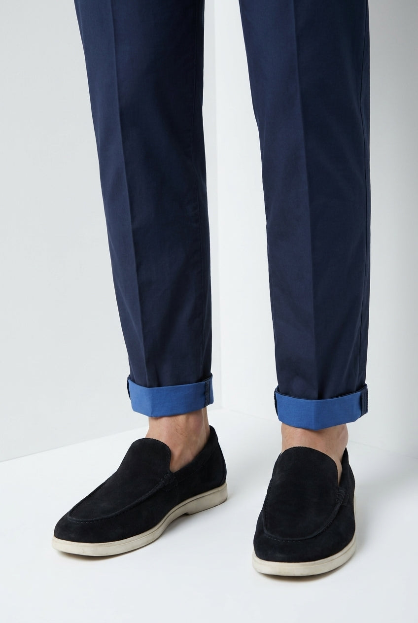 Torino City Travel men's chino pants technical stretch satin slim fit