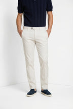 Torino City men's chino pants in cotton and silk satin slim fit