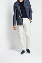 Torino City men's chino pants in cotton and silk satin slim fit