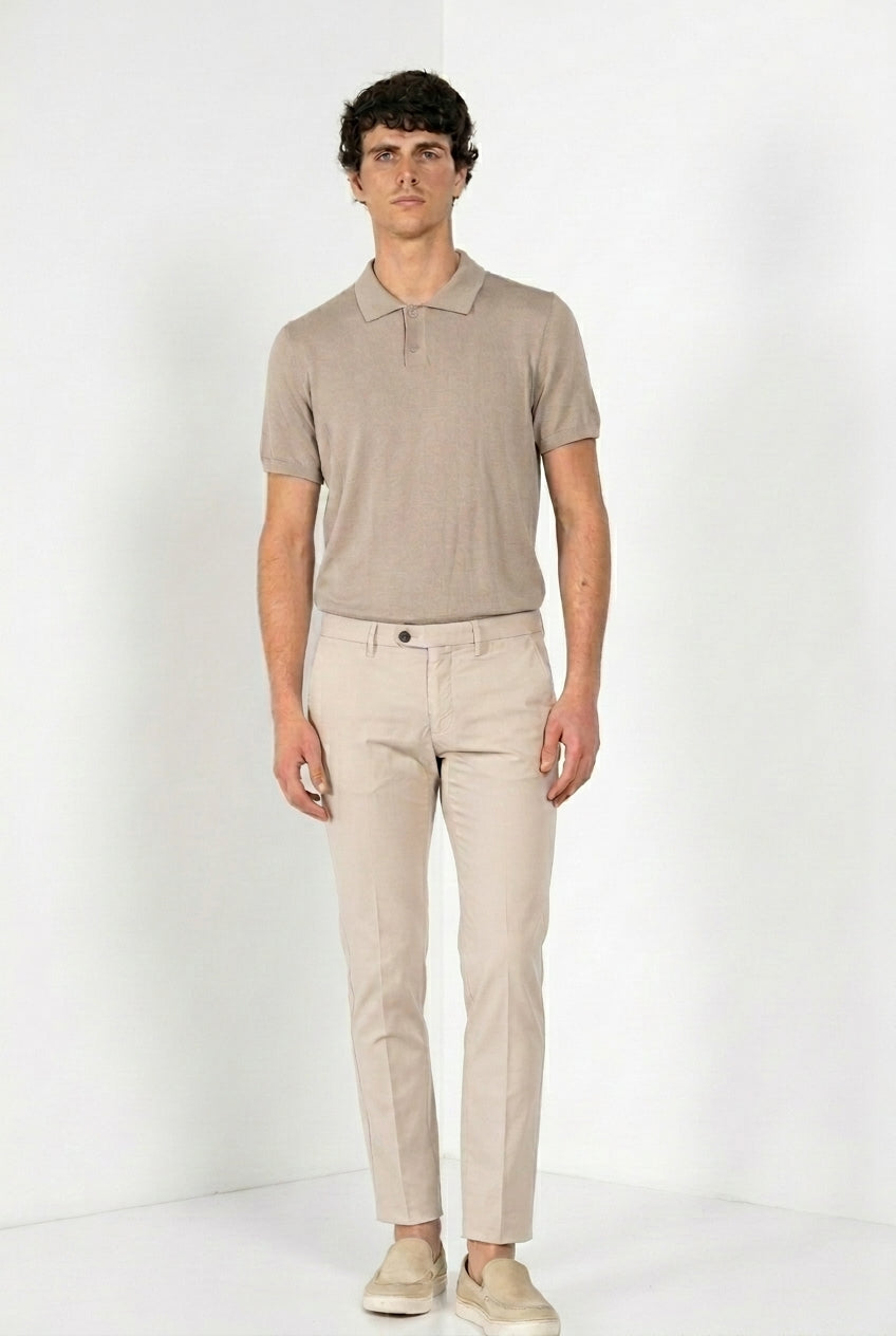 Torino City men's chino pants in wool twill slim fit