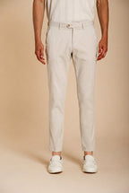 Torino City men's chino pants in fine cotton and lyocell tricot slim fit