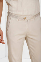 Torino City men's chino pants in fine cotton and lyocell tricot slim fit