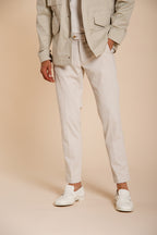 Torino City pantalone chino uomo in tricotina fine di cotone e lyocell slim fit