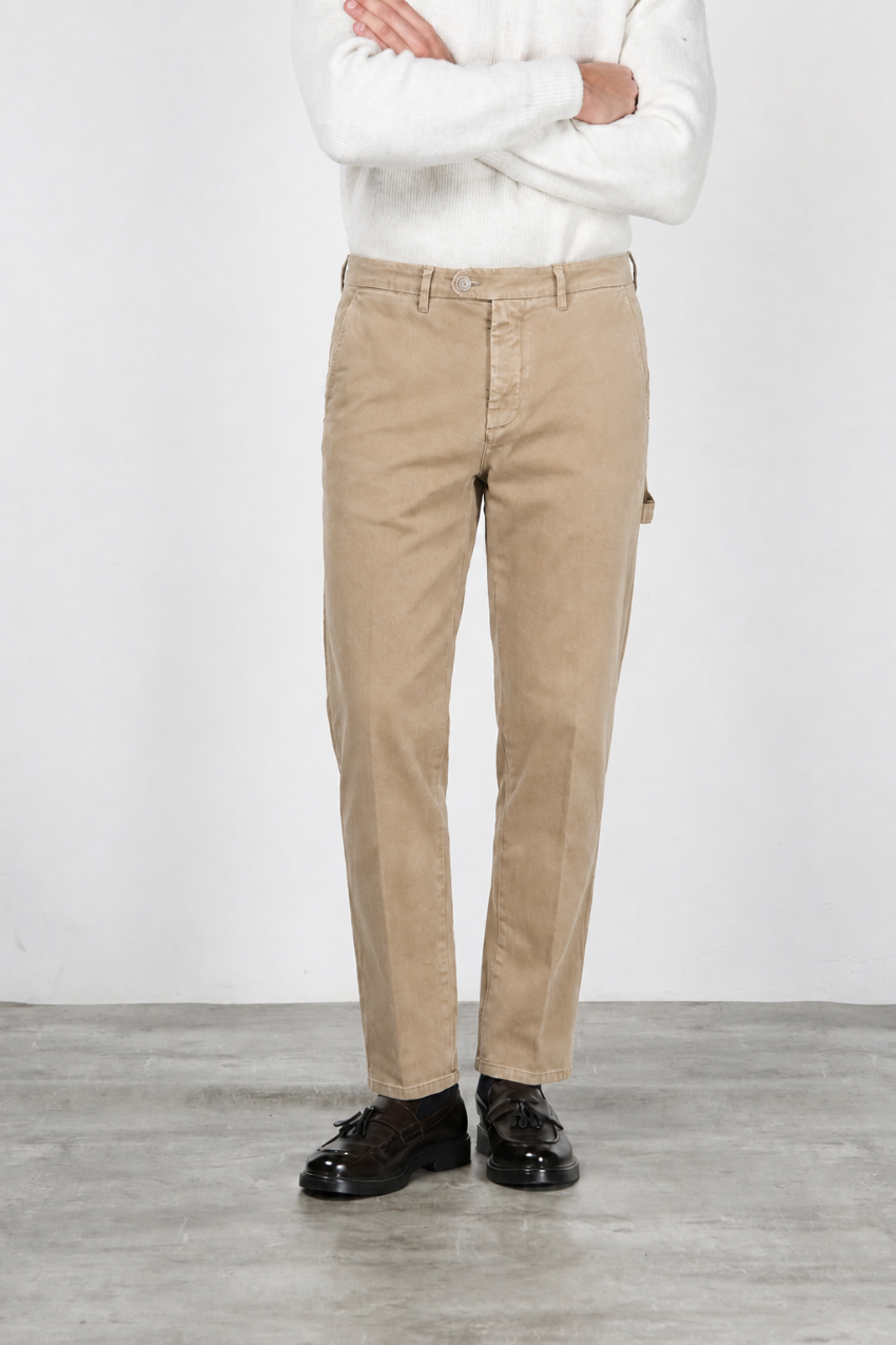 Square Work men’s chino pants in stretch bull with relaxed fit
